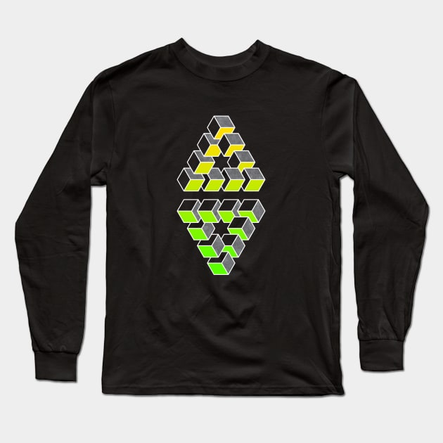 IMPOSSIBLE GEOMETRIC TRIANGLES Long Sleeve T-Shirt by azified